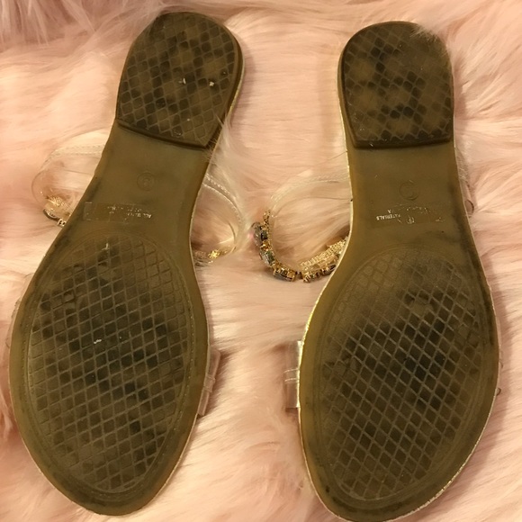 Gold Rhinestone Sandals - Picture 8 of 8